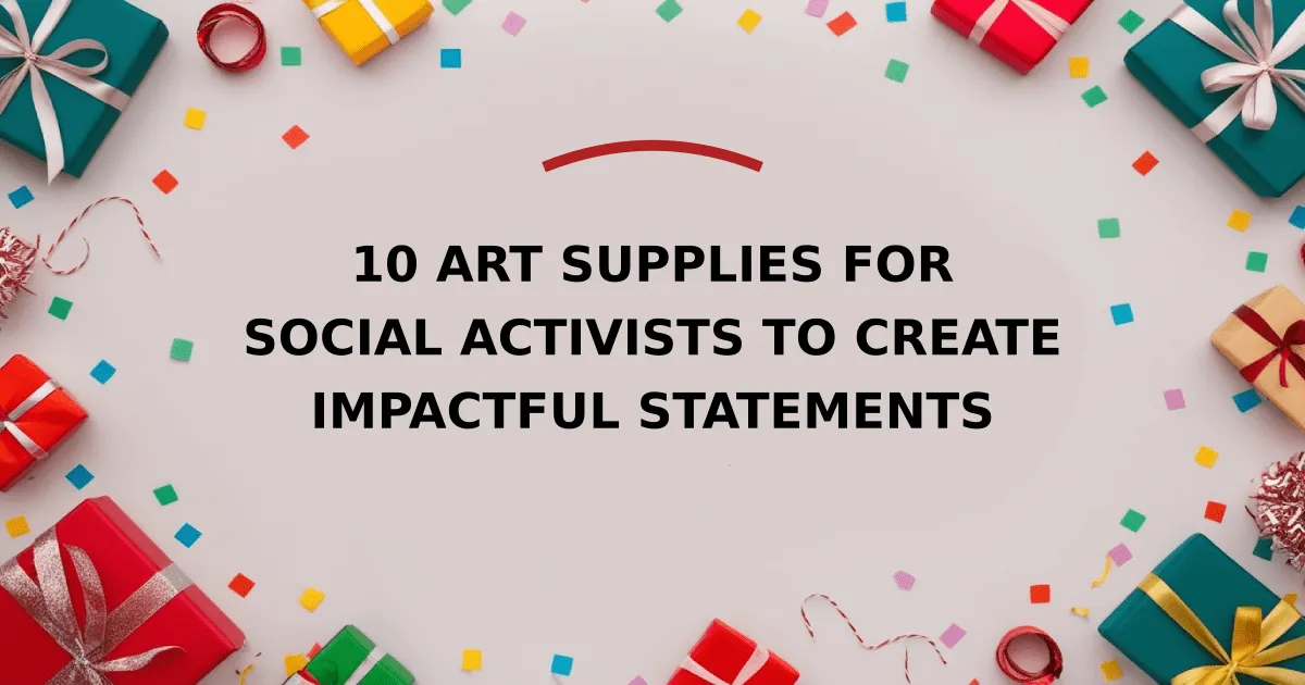 10 Art Supplies for Social Activists to Create Impactful Statements